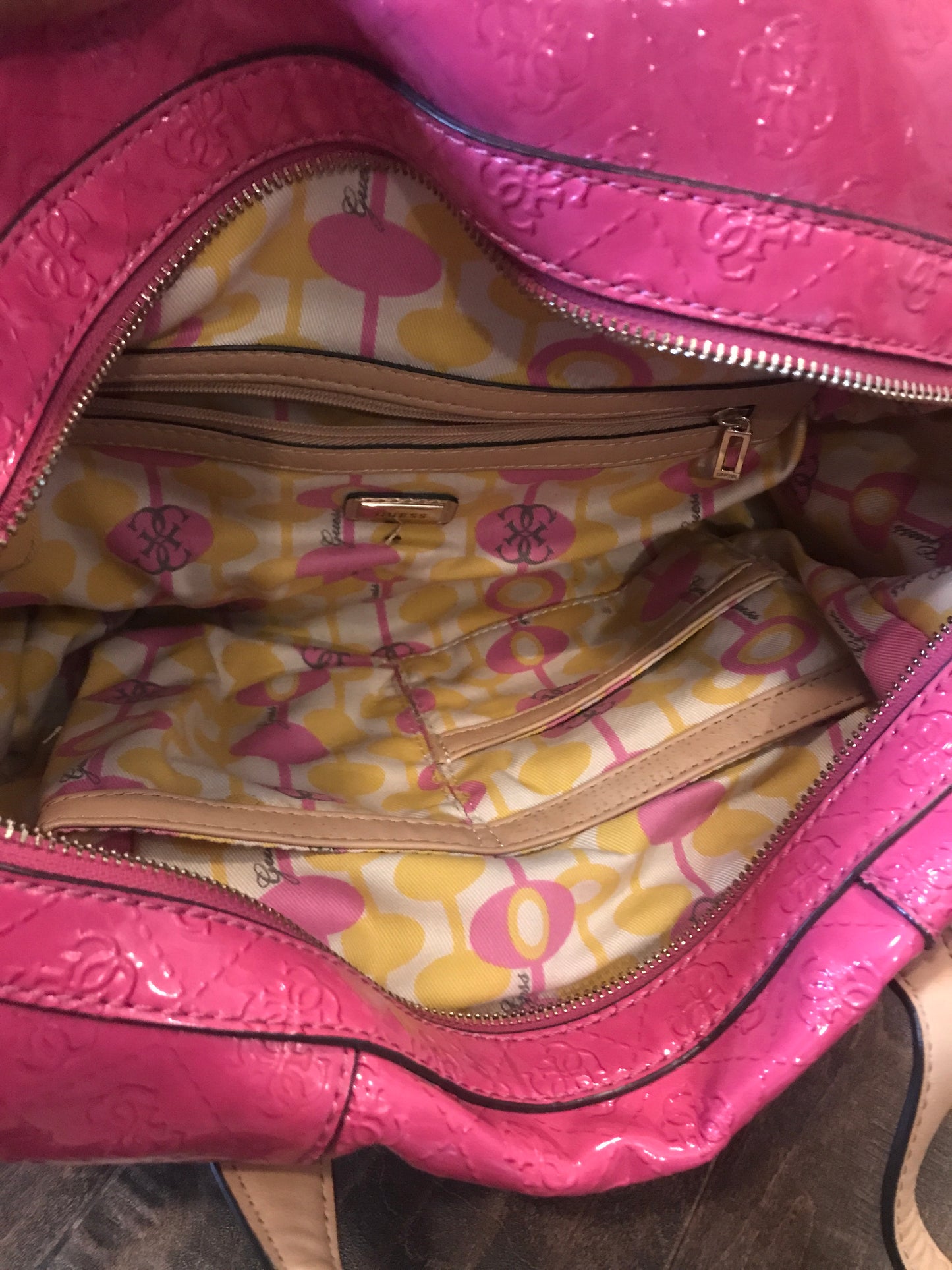 Guess Patent Satchel Handbag!