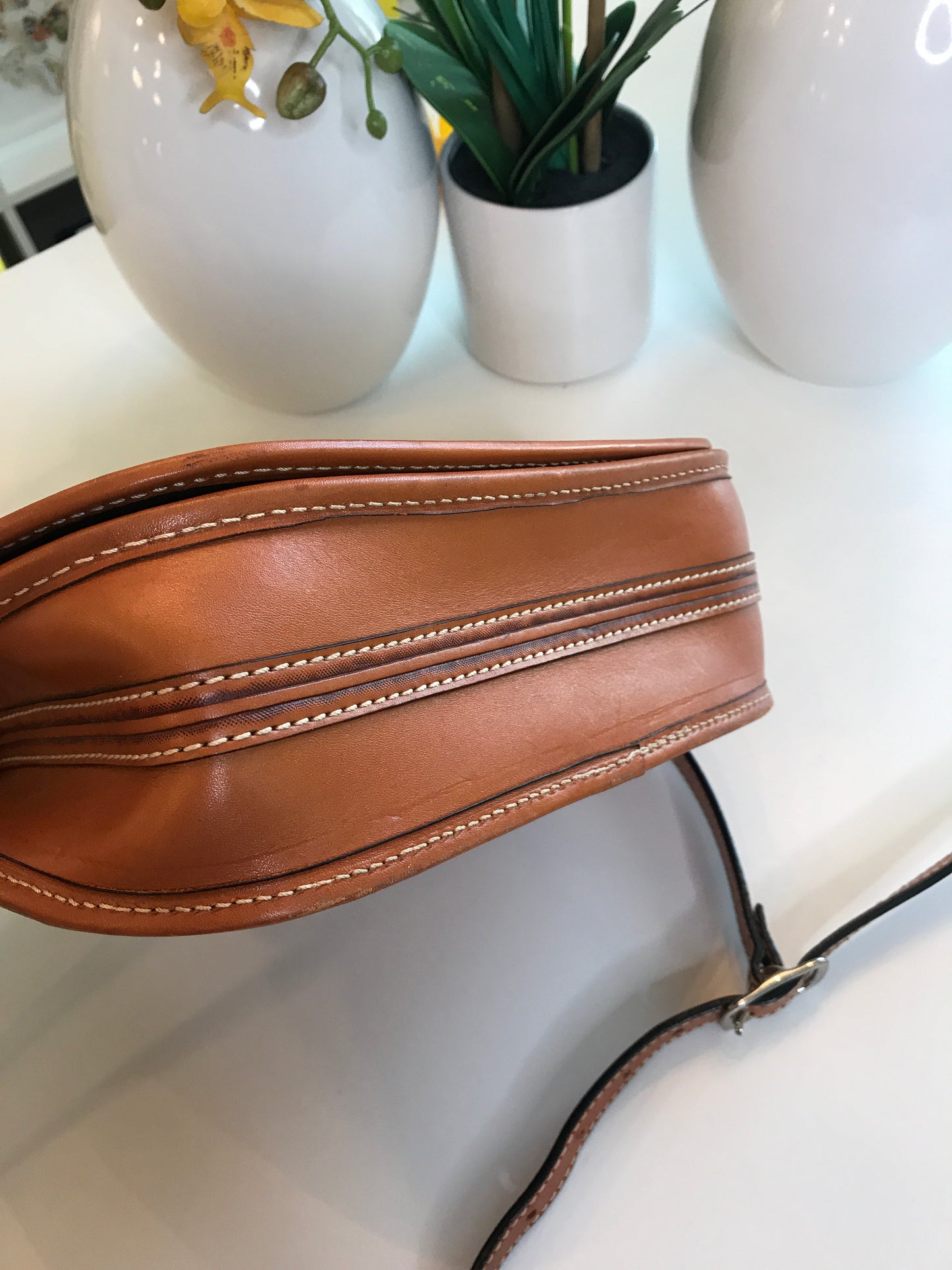 Hand Carved Leather Crossbody!