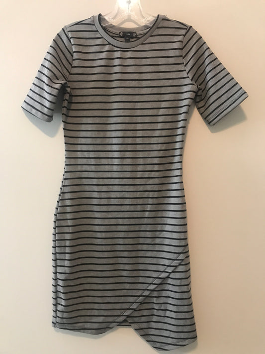 Grey Stripped Bodycon: Sz L